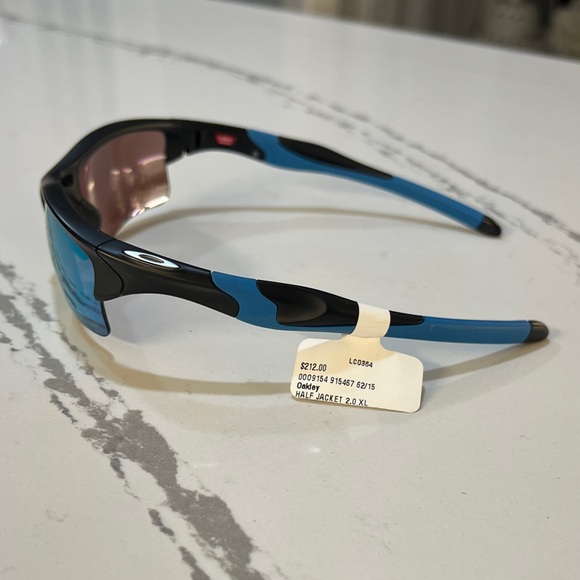 Oakley Half Jacket 2.0 XL Black Blue Sunglasses with Prizm 24K Men’s (No Case)